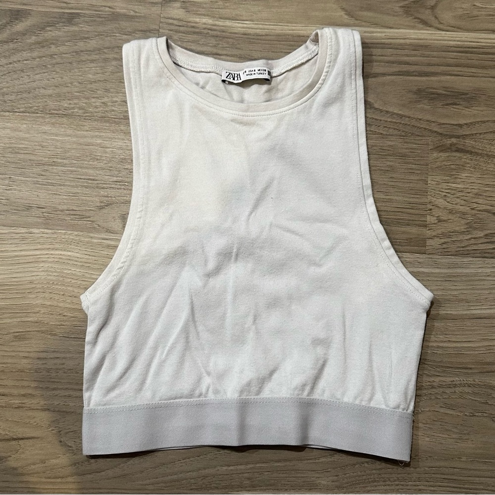 Zara High Neck Tank Top
